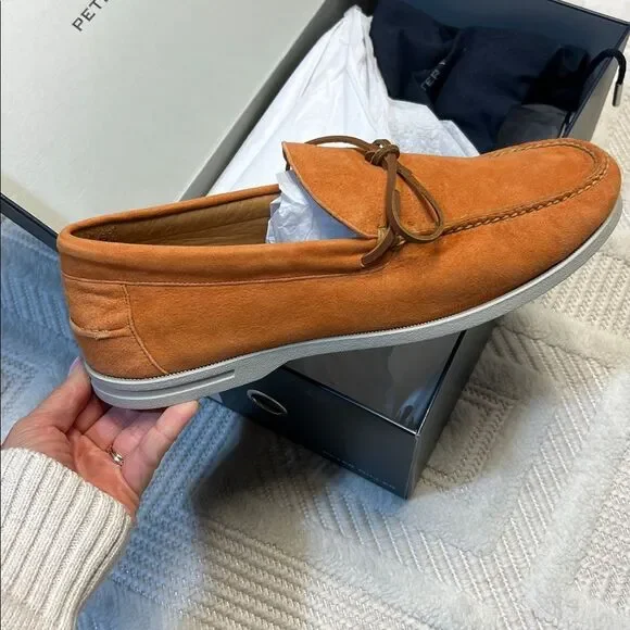 Peter Millar Excursionist Boat MS24XF20 Papaya Loafer Shoe - Picture 3 of 8